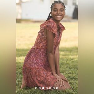 NWT Size XS (P2P 17.5") - By Anthropologie Ruffle Sleeve Dress